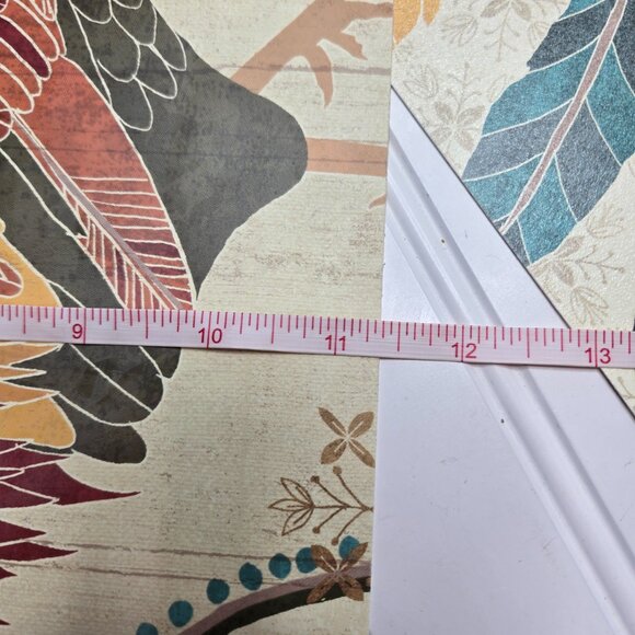 Reversible Barn Rooster Placemats Wipe Clean Set of 4 Fall Feathers Country Farm - Picture 7 of 8